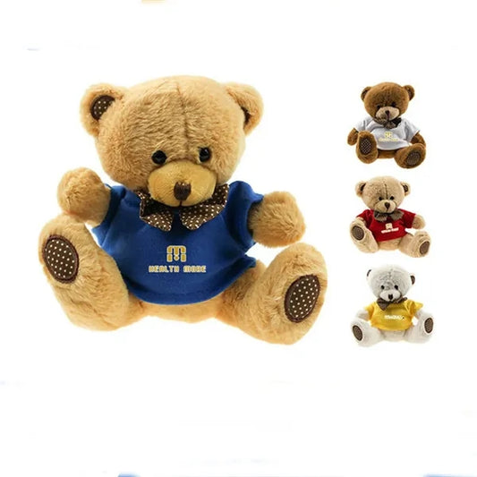 6" Plush Teddy Bear With Choice of T-Shirt Color