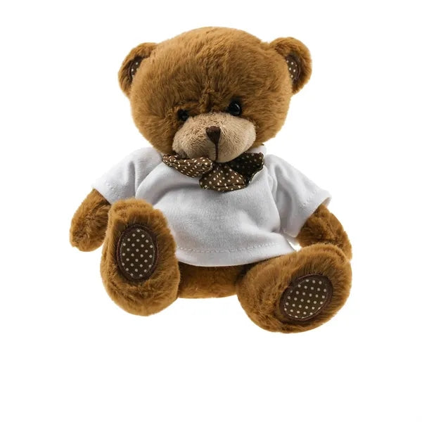 6" Plush Teddy Bear With Choice of T-Shirt Color
