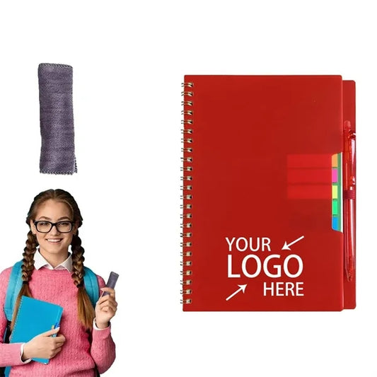Stone Paper Spiral Erasable Notebook With Pen Sticky Note
