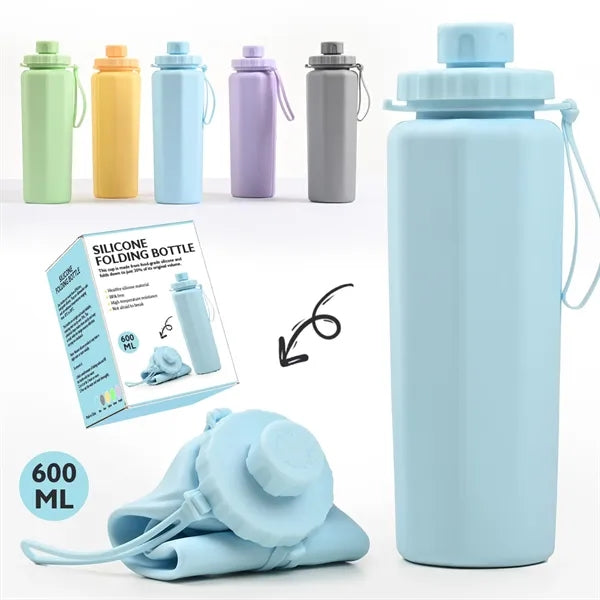 Collapsible Silicone Sports Water Bottle