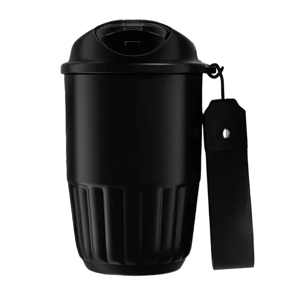 14oz Ceramic Coated Steel Straw Tumbler Car Travel Strap Mug