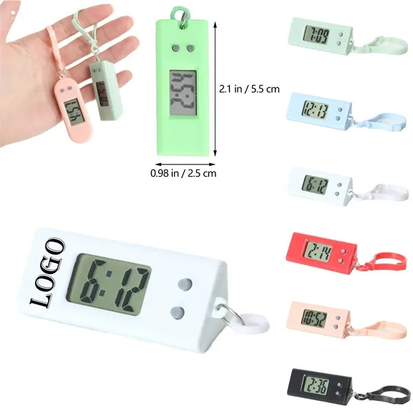 Portable Silent Mini Clock Keychain for Exams