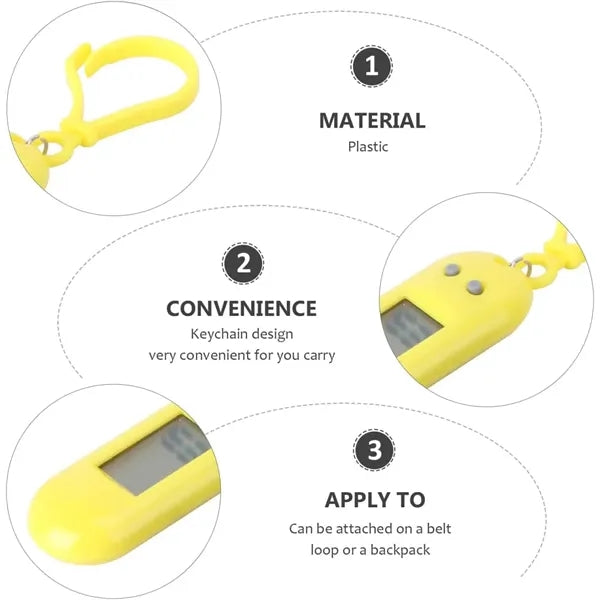 Portable Silent Mini Clock Keychain for Exams