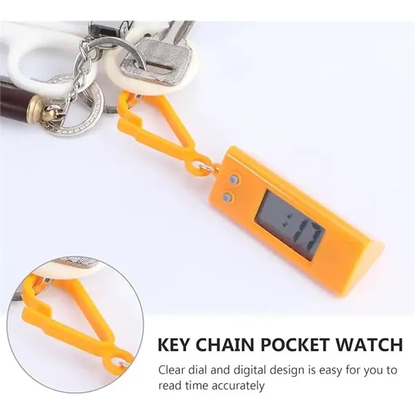 Portable Silent Mini Clock Keychain for Exams