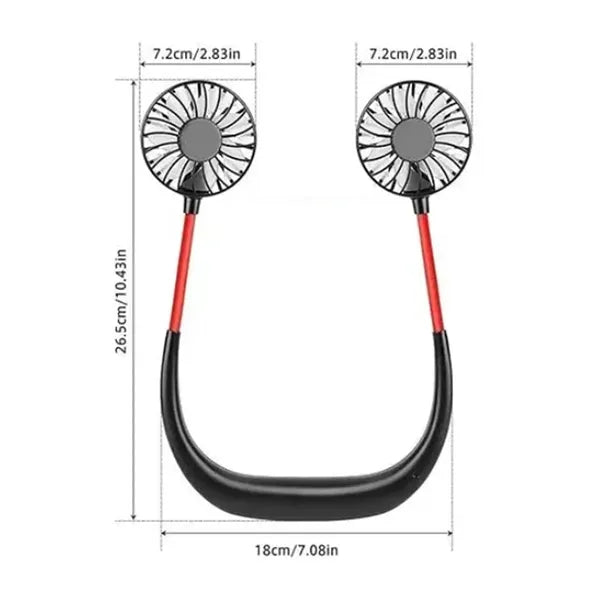 Wearable Portable Neck Fan for Personal Cooling