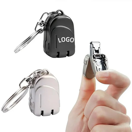 3-In-1 Stainless Steel Folding Nail Clipper Keychain