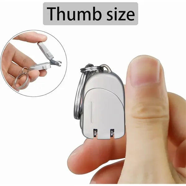3-In-1 Stainless Steel Folding Nail Clipper Keychain