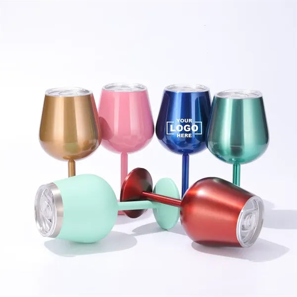 10oz Stainless Steel Stemmed Wine Goblet Cup