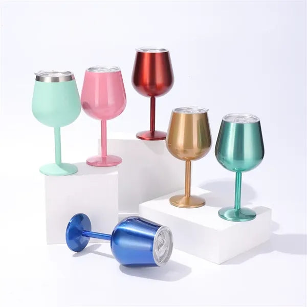 10oz Stainless Steel Stemmed Wine Goblet Cup
