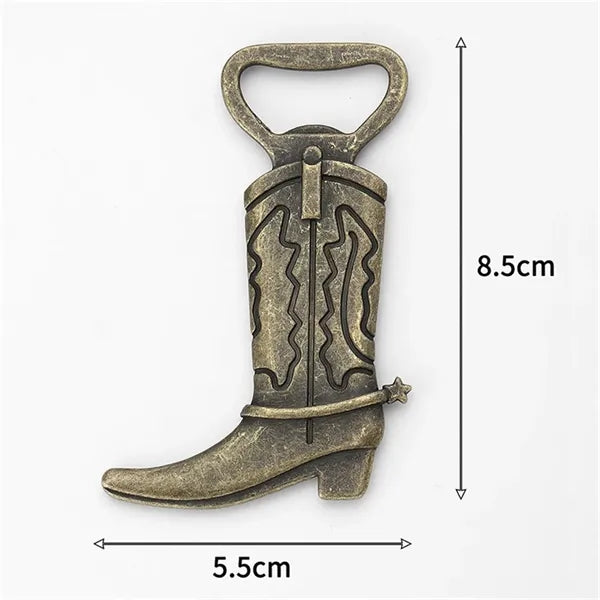 Metal Cowboy Boot Bottle Opene