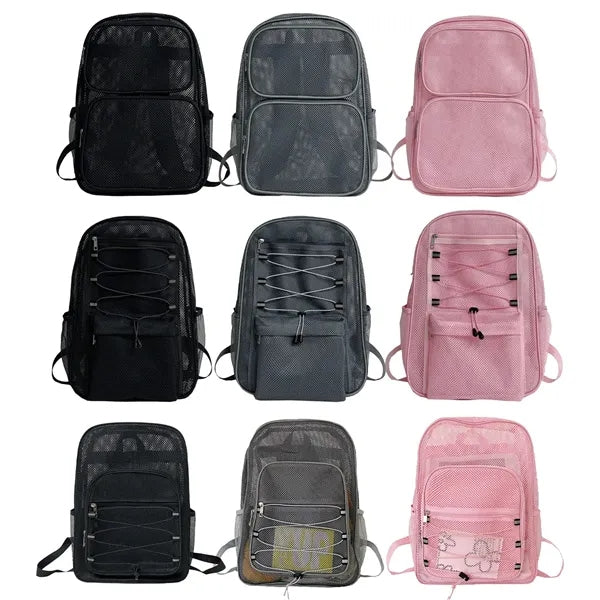 Mesh Backpack With Customizable Logo