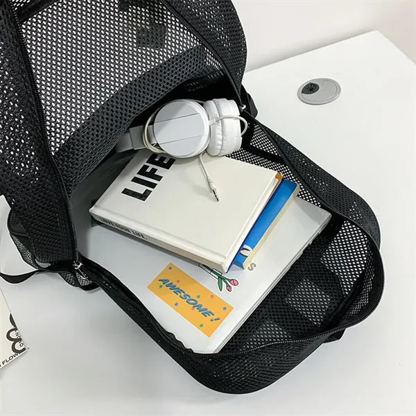 Mesh Backpack With Customizable Logo