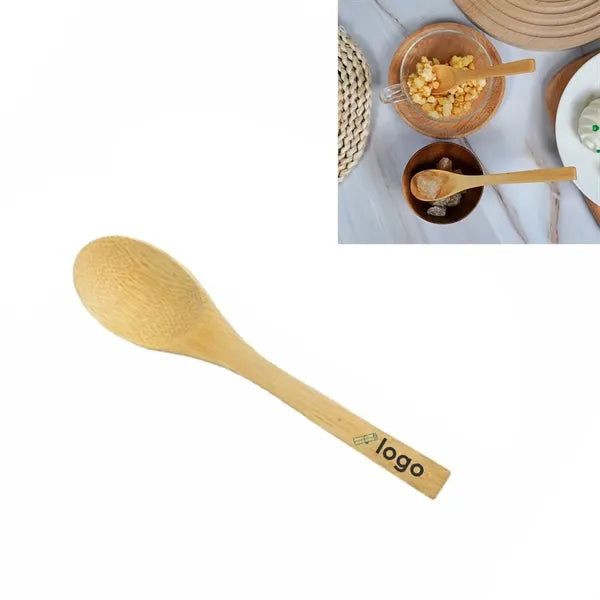 Long Handle Bamboo Soup Spoons For Mixing Stirring Utensil