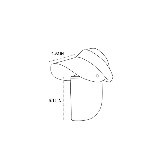 Wide Brim Sun Hat with Removable Face Cover Windproof Rope