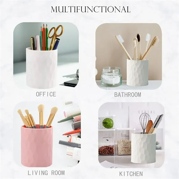 Modern Minimalist Pencil Cup - Silicone Storage for Desk