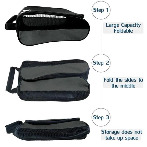 Portable Ventilated Lightweight Foldable Golf Shoes Bag