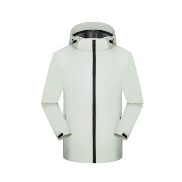 Unisex Waterproof Hooded Jacket Full Zip Windbreaker