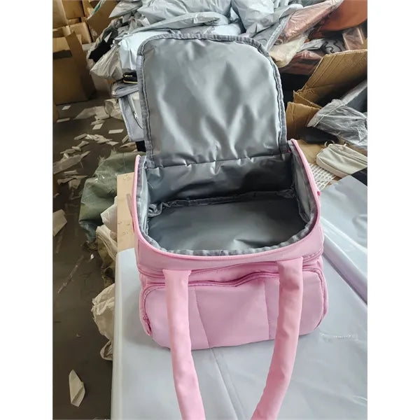 Women's Quilted Puffer Double-Deck Lunch Bag