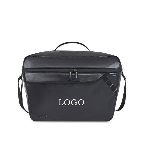 PVC Sling Insulated Cooler Bag With A Front Mesh Pocket