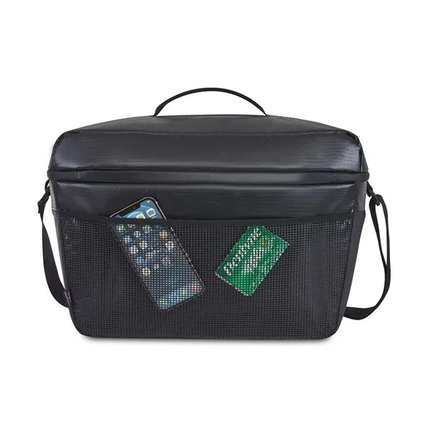 PVC Sling Insulated Cooler Bag With A Front Mesh Pocket