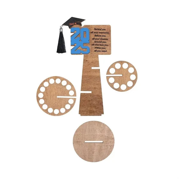 Wooden Graduation Cash Gift Holder with Inspirational Decor