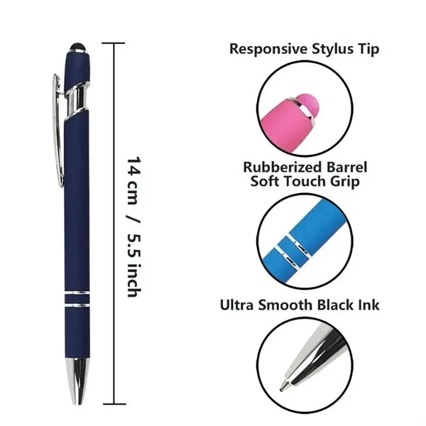 Soft Touch Stylus Metal ballpoint Pen