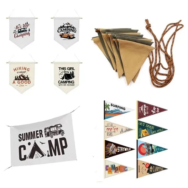 Camping Party Holiday Pennant