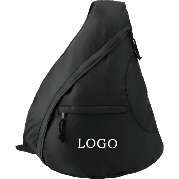 Polyester Sling Bag With A Front Zipper Pocket