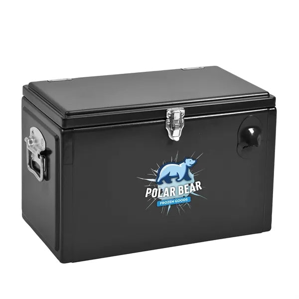 Metal Tool Box Cooler, Front Imprint