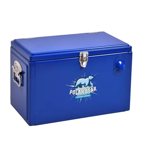 Metal Tool Box Cooler, Front Imprint