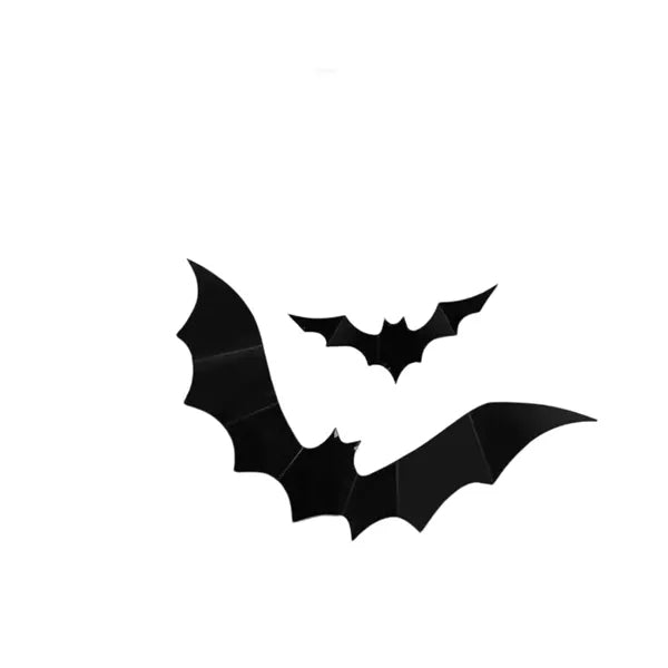 Plastic Halloween Bat Wall Decals