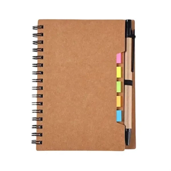 Spiral Notebook With Pen And Page Markers