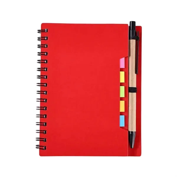 Spiral Notebook With Pen And Page Markers