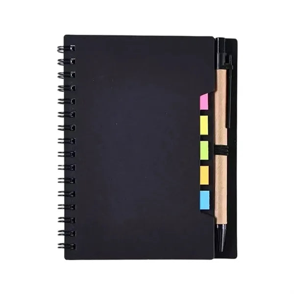 Spiral Notebook With Pen And Page Markers