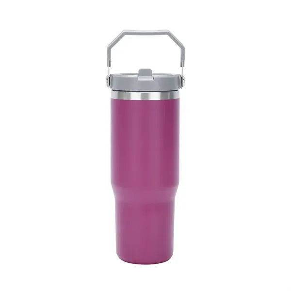 30oz Insulated Stainless Steel Travel Tumbler with Handle