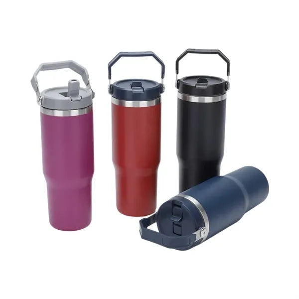 30oz Insulated Stainless Steel Travel Tumbler with Handle