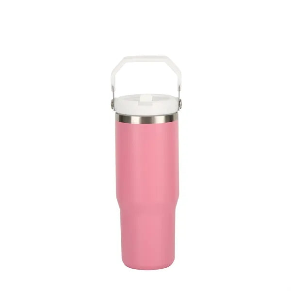 30oz Insulated Stainless Steel Travel Tumbler with Handle