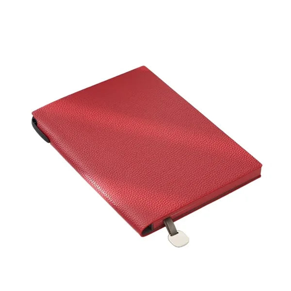 A5 PU Leather Thick Paper Lay-Flat Bookmark Lychee Notebook
