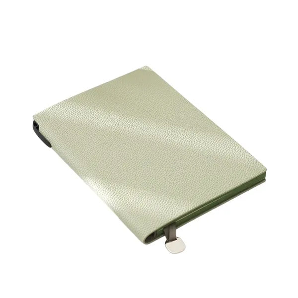 A5 PU Leather Thick Paper Lay-Flat Bookmark Lychee Notebook