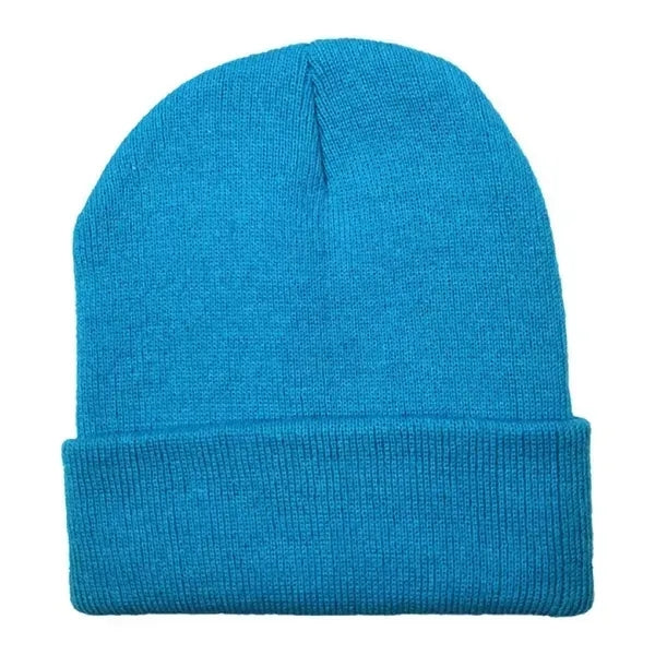Warm Cozy Embroidery Knitted Cuffed Beanie