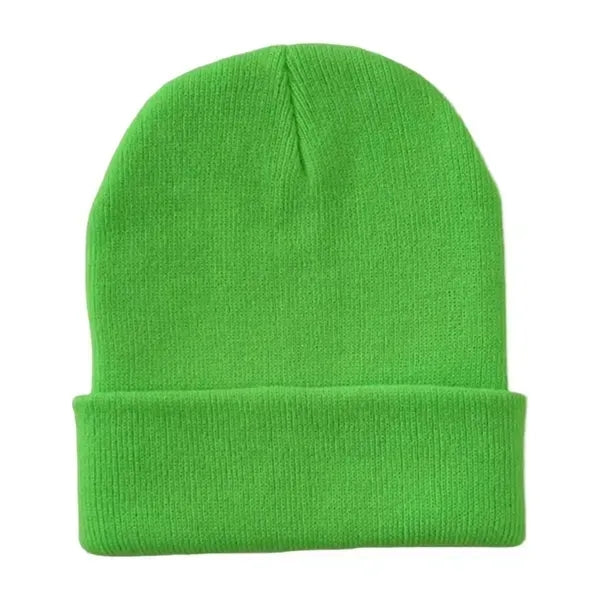 Warm Cozy Embroidery Knitted Cuffed Beanie