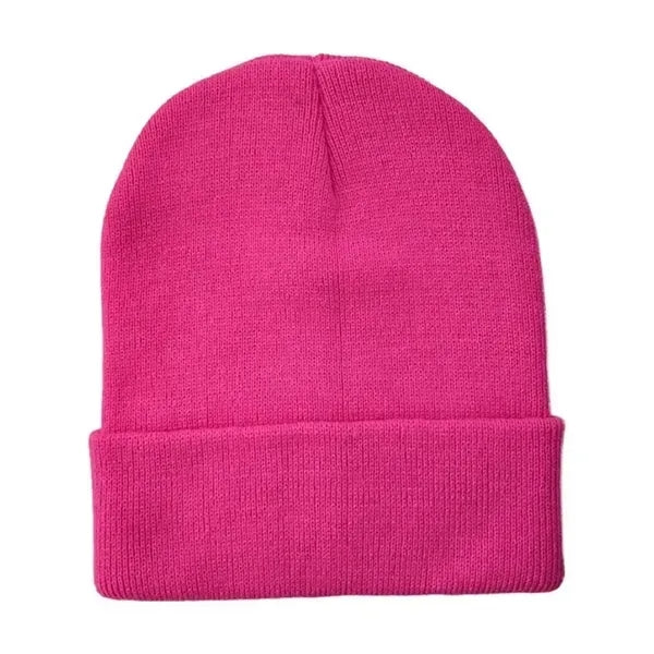 Warm Cozy Embroidery Knitted Cuffed Beanie