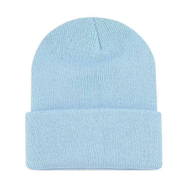 Warm Cozy Embroidery Knitted Cuffed Beanie