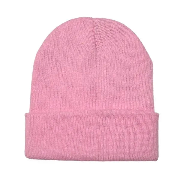 Warm Cozy Embroidery Knitted Cuffed Beanie