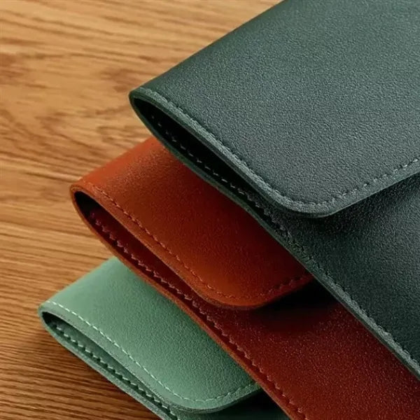 A4 PU Leather Waterproof Spacious Portable Snap File Bag