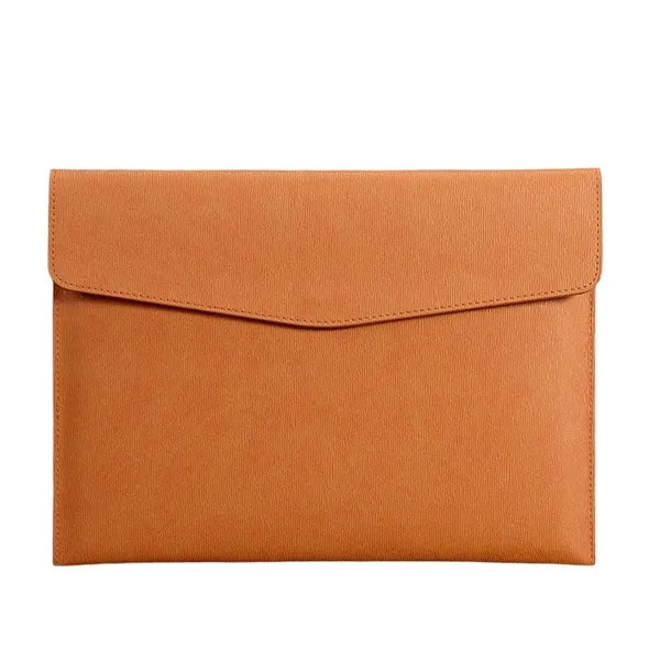 A4 PU Leather Waterproof Spacious Portable Snap File Bag