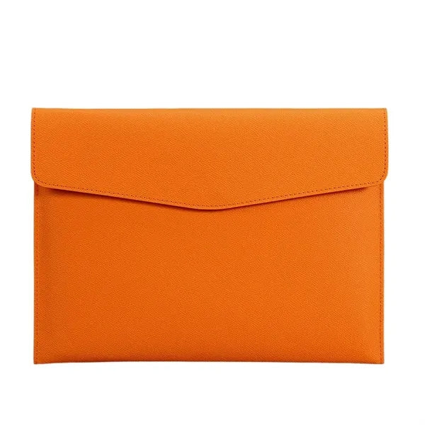 A4 PU Leather Waterproof Spacious Portable Snap File Bag