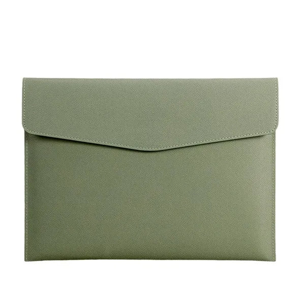 A4 PU Leather Waterproof Spacious Portable Snap File Bag
