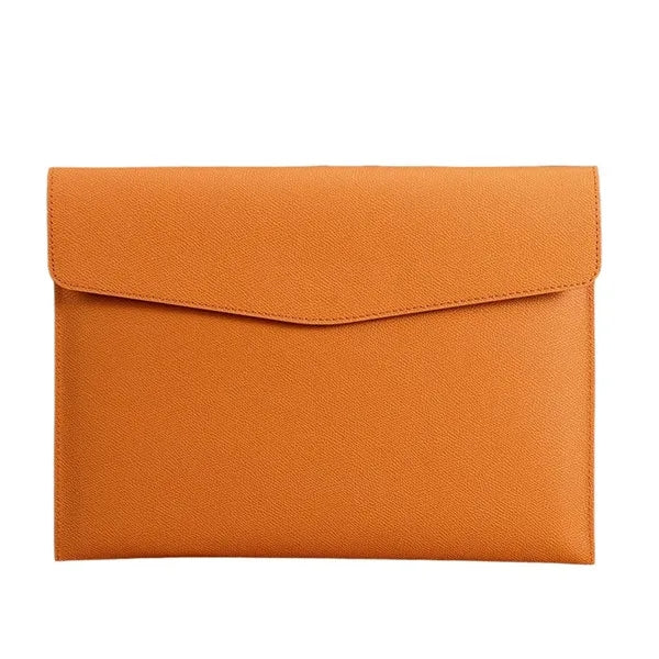 A4 PU Leather Waterproof Spacious Portable Snap File Bag