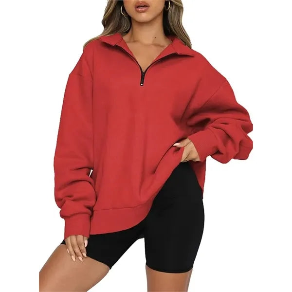 Travel Hoodie Women's Half-Zip Pullover Sweatshirt